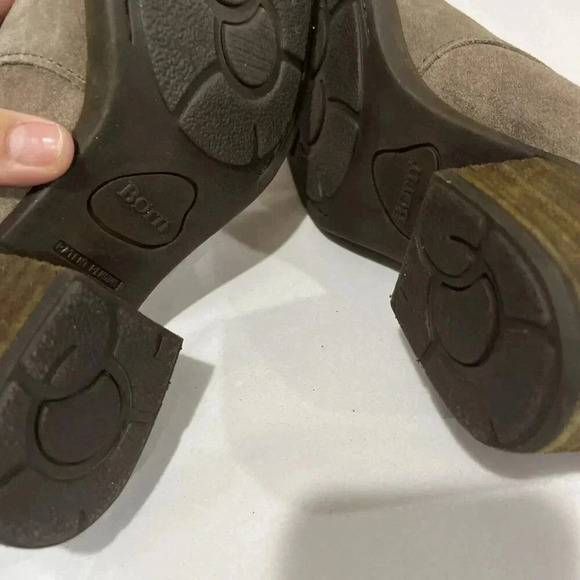 Born Mendocino Size 7.5 Distressed Suede Western Bootie Point Toe Cut Out Cowboy - Picture 7 of 8